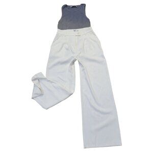 Princess Polly sexy white wide leg trouser pants, size US 6